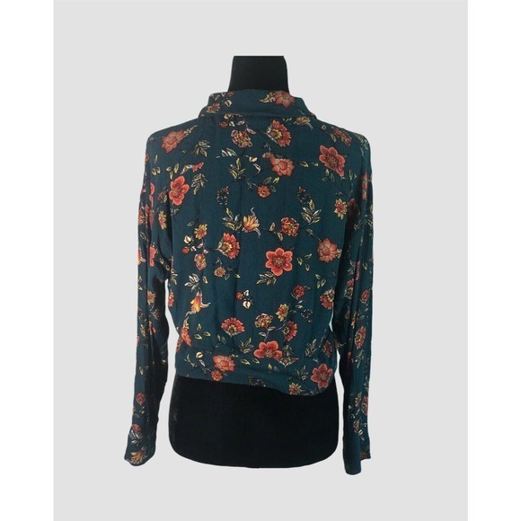 L Gypsies & Moondust Cropped Button Blouse‎ Medium - Picture 2 of 11